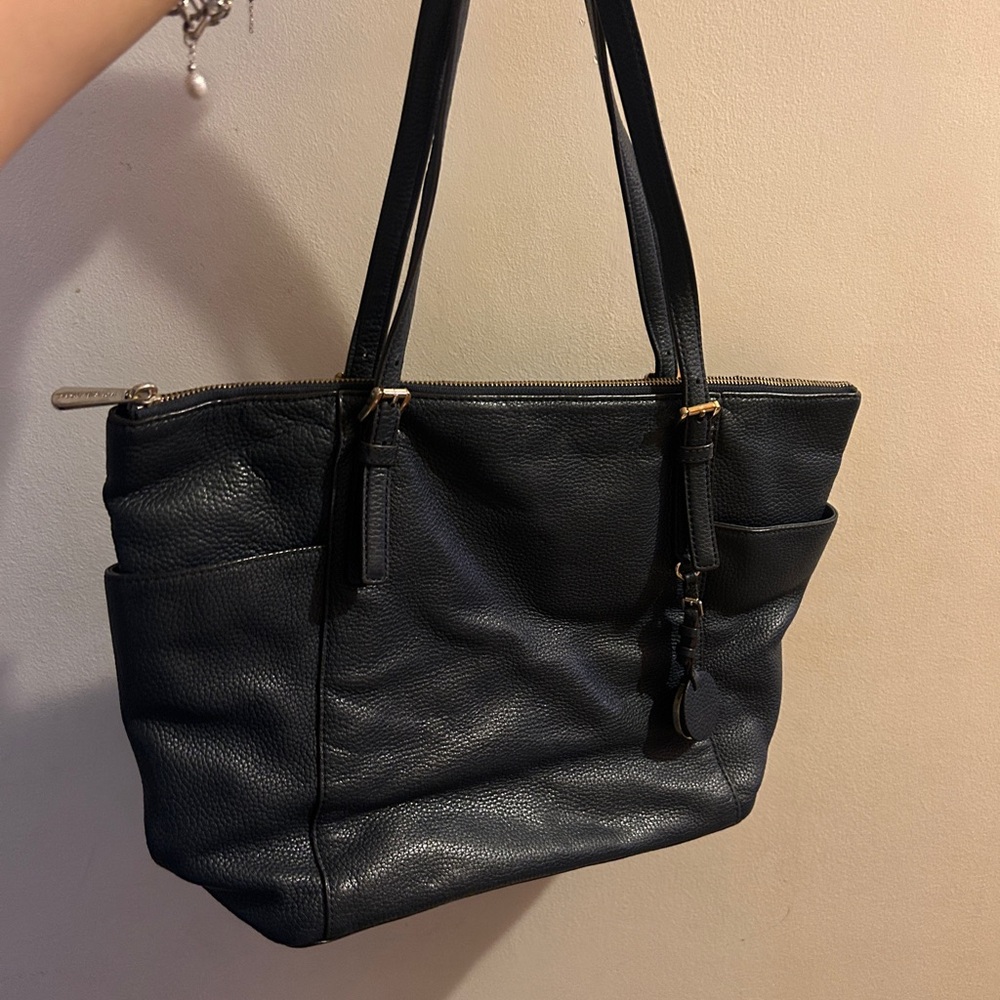 Michael Kors Blue/Navy Leather Tote Bag